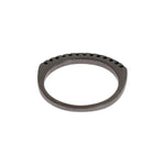 Nialaya Elegant Black Crystal Sterling Silver Ring Ring Nialaya Dim Gray