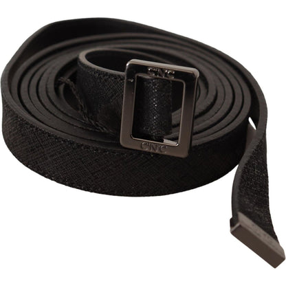 Costume National Black Leather Metal Buckle Waist Belt WOMAN BELTS