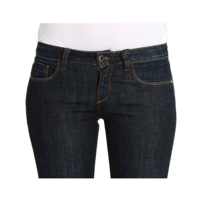 Costume National Blue Cotton Stretch Slim Fit Jeans