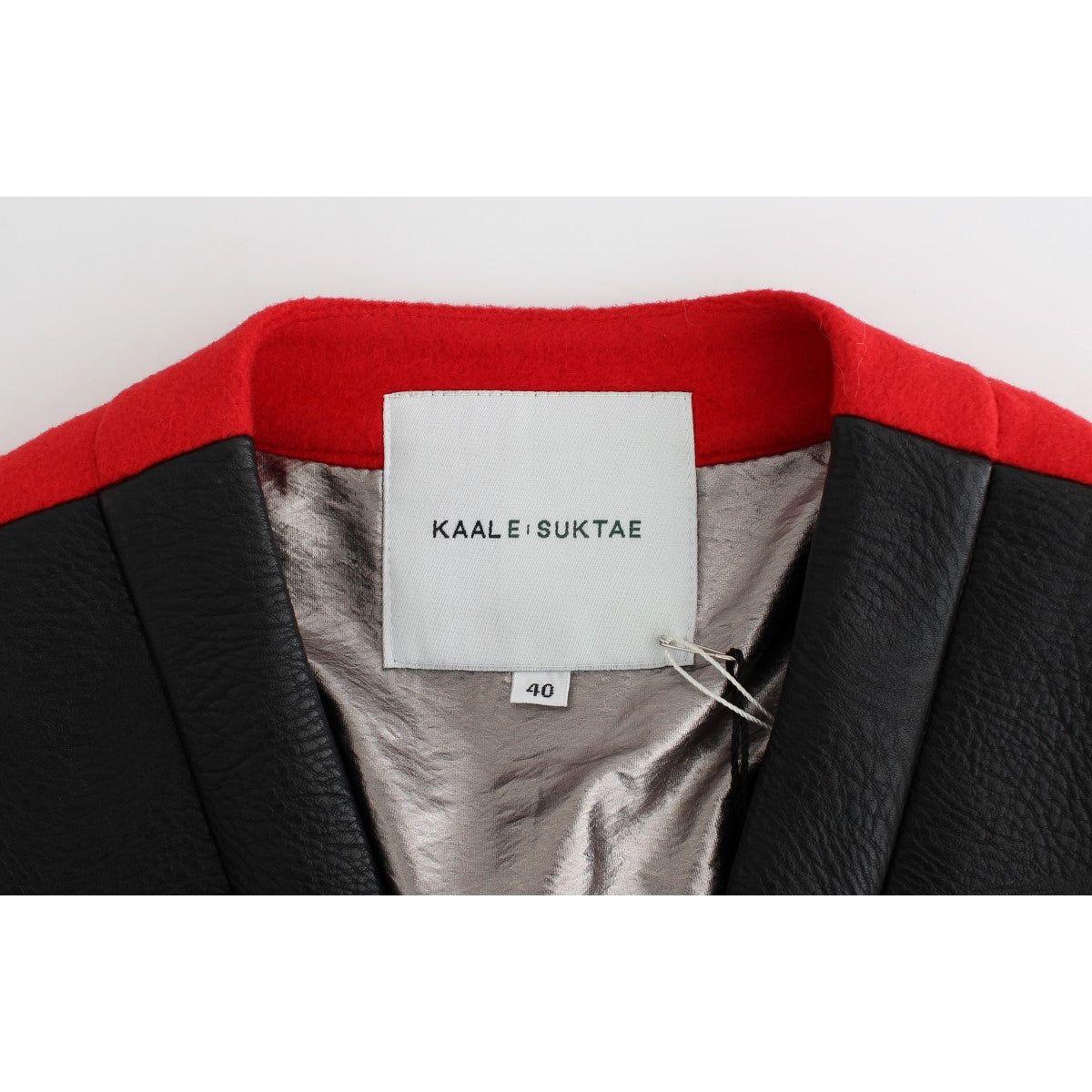 KAALE SUKTAE Black Short Croped Coat Bomber Jacket