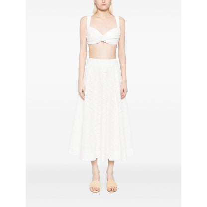 Zimmermann Crush embroidered midi skirt