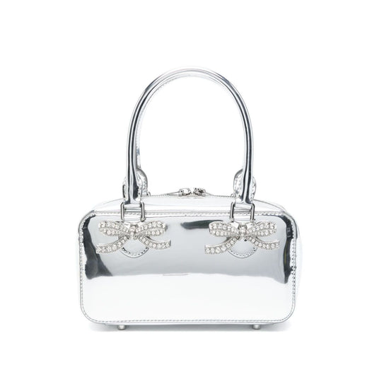 Self-Portrait mini leather tote bag