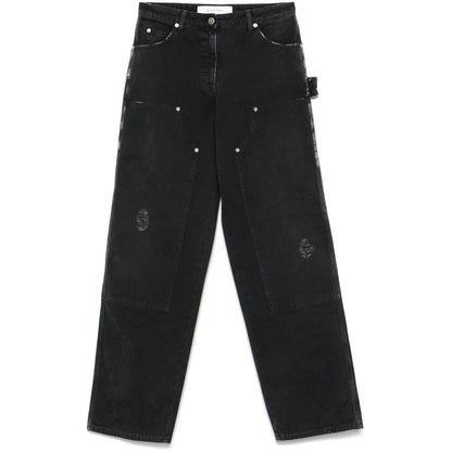 Golden Goose jeans with distressed effect and front patches