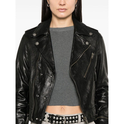 Golden Goose leather jacket with shiny effect