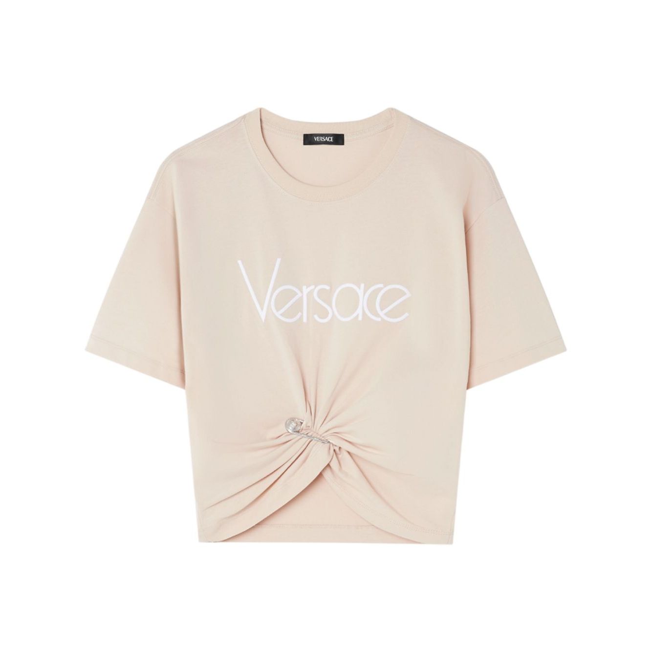 Versace 1978 Re-Edition Logo Safety Pin Short T-Shirt
