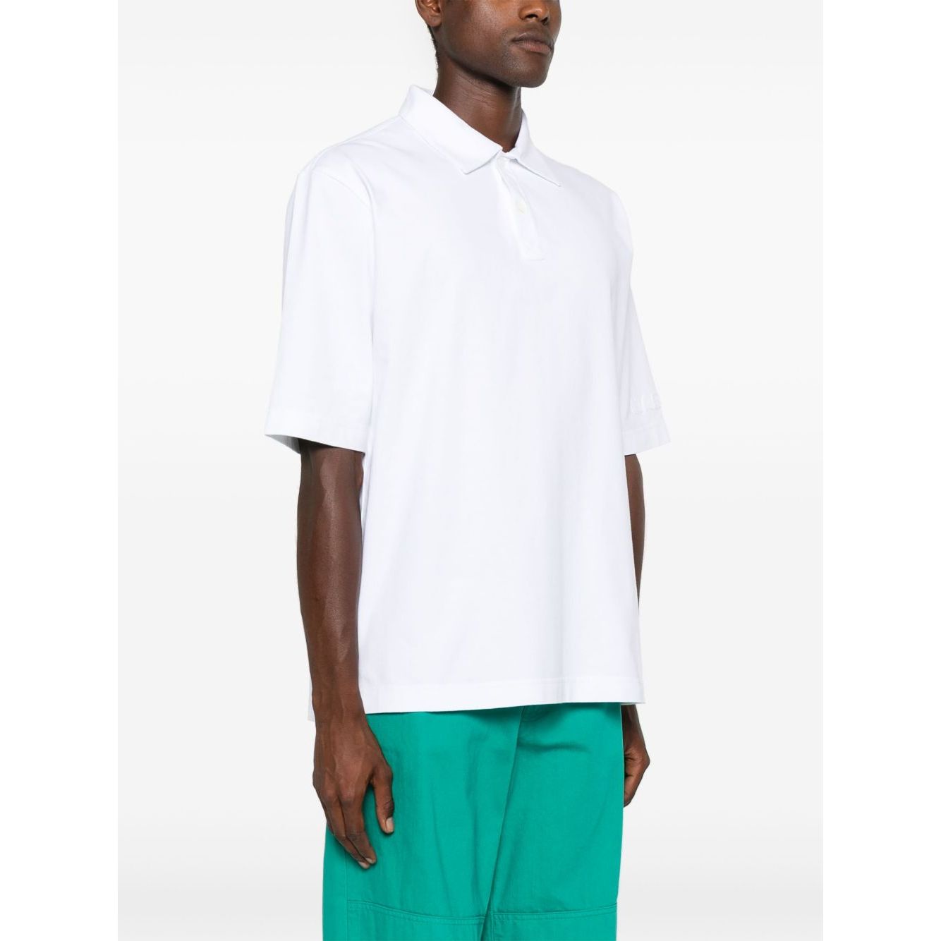 Marni logo-patch polo shirt