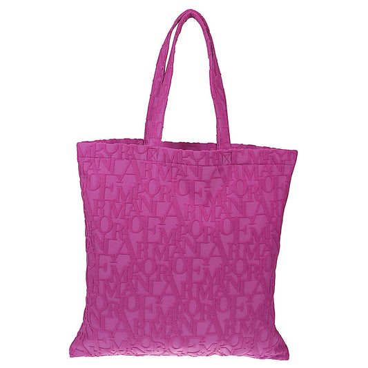 Emporio Armani Beachwear shopper in bold 3D ASV logo fabric