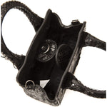 Pompei Donatella Chic Leather Mini Tote with Python Print Pompei Donatella Black