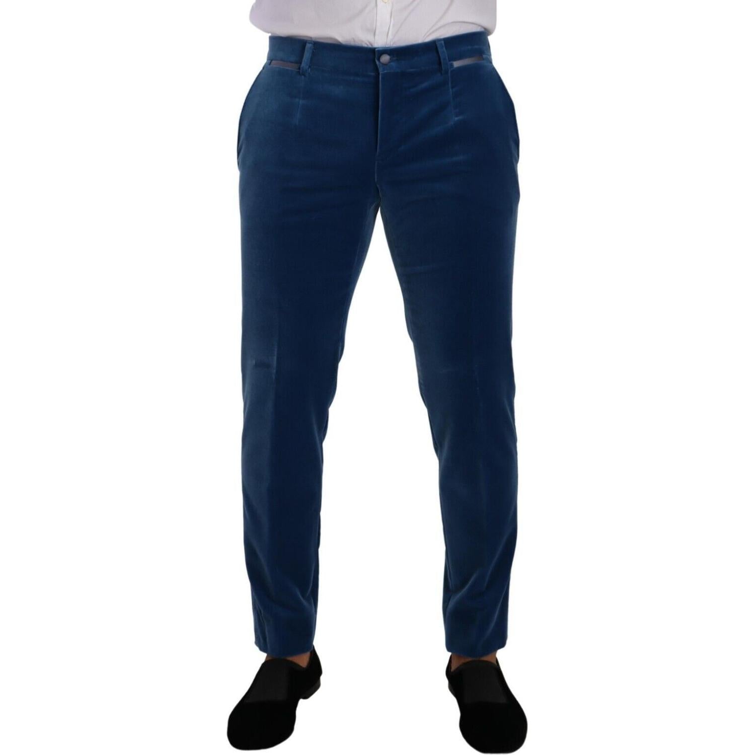 Dolce & Gabbana Blue SICILIA Velvet Slim Fit 2 Piece Suit