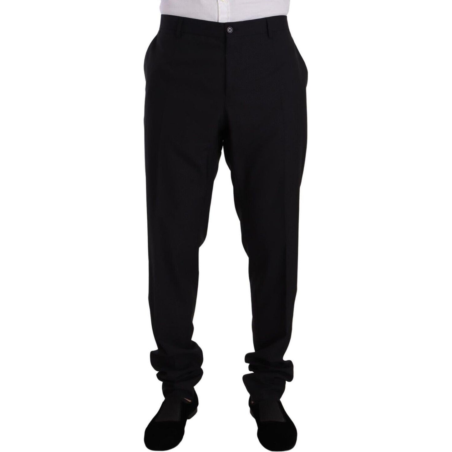 Dolce & Gabbana Blue GOLD Wool Single Breasted 2 Piece Suit