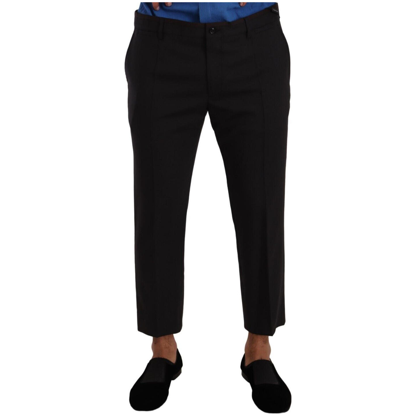 Dolce & Gabbana Gray Bordeaux Wool Trouser Dress Pants