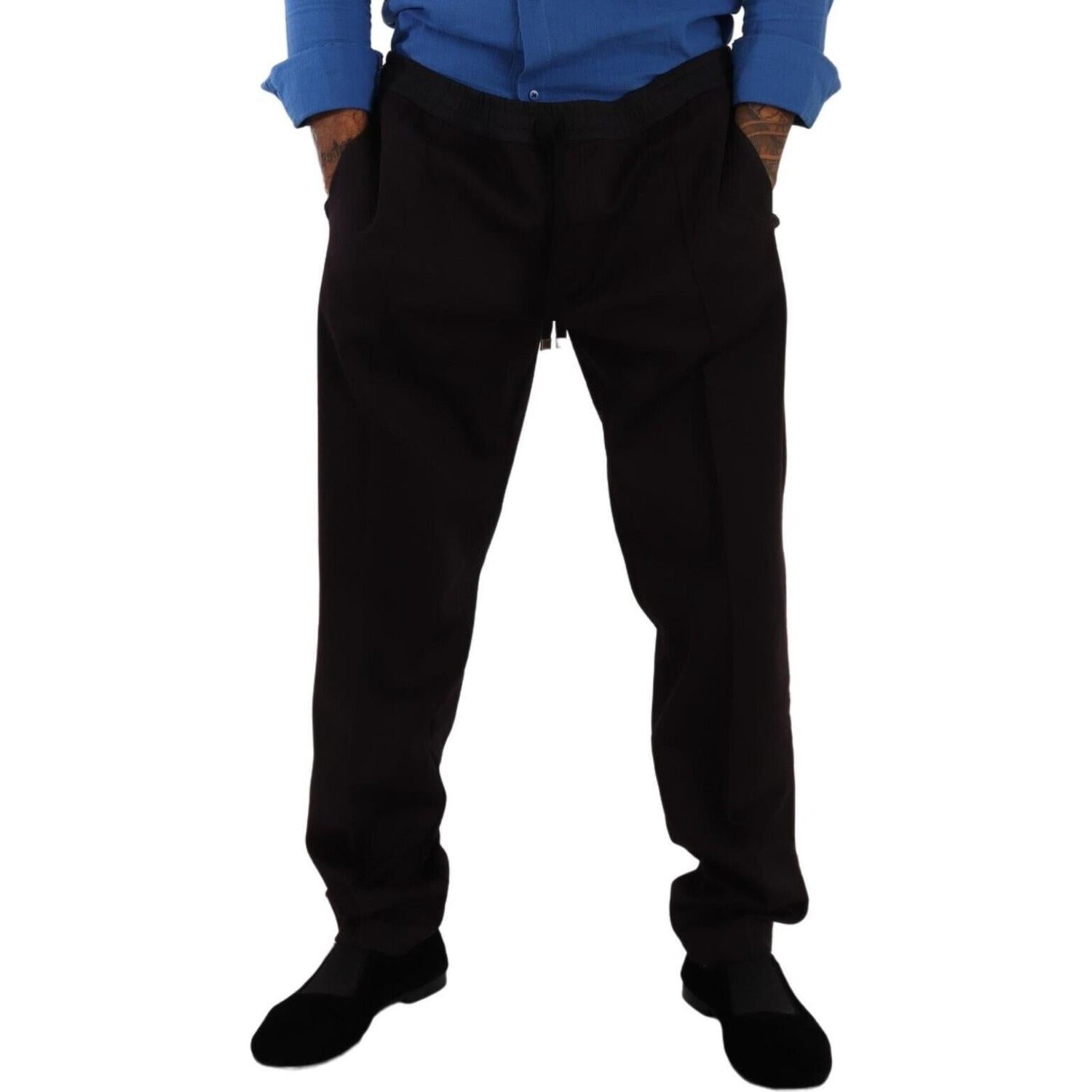 Dolce & Gabbana Bordeaux Cotton Mens Skinny Trouser Pants