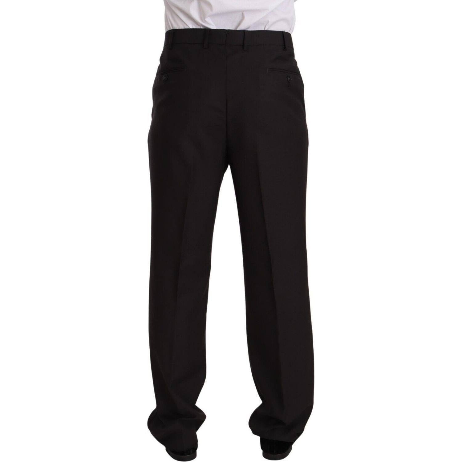 Domenico Tagliente Gray Polyester Single Breasted Formal Suit