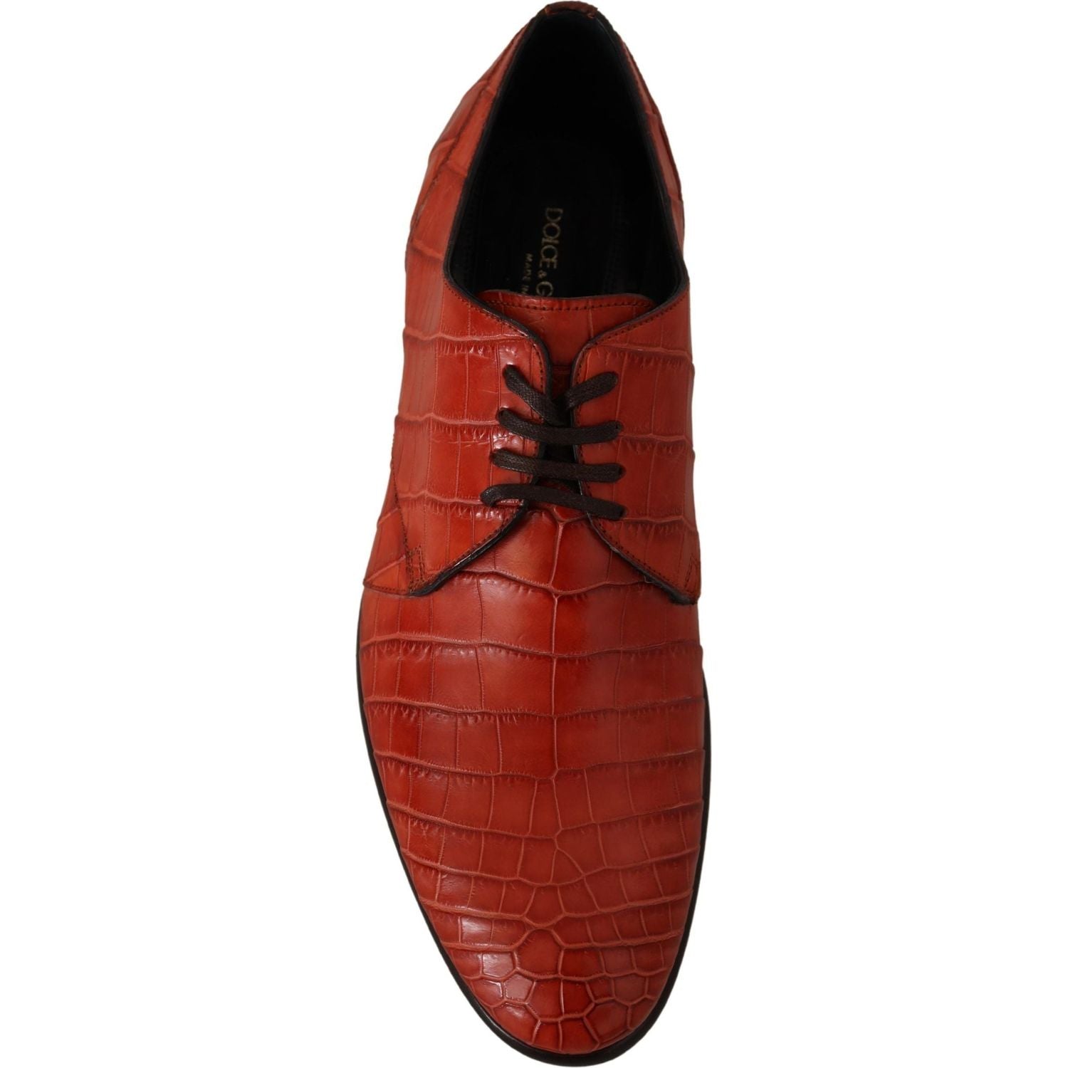 Dolce & Gabbana Orange Exotic Leather Dress Derby Shoes