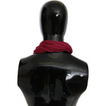 John Galliano Bordeaux Neck Wrap Shawl Foulard Scarf MS1622
