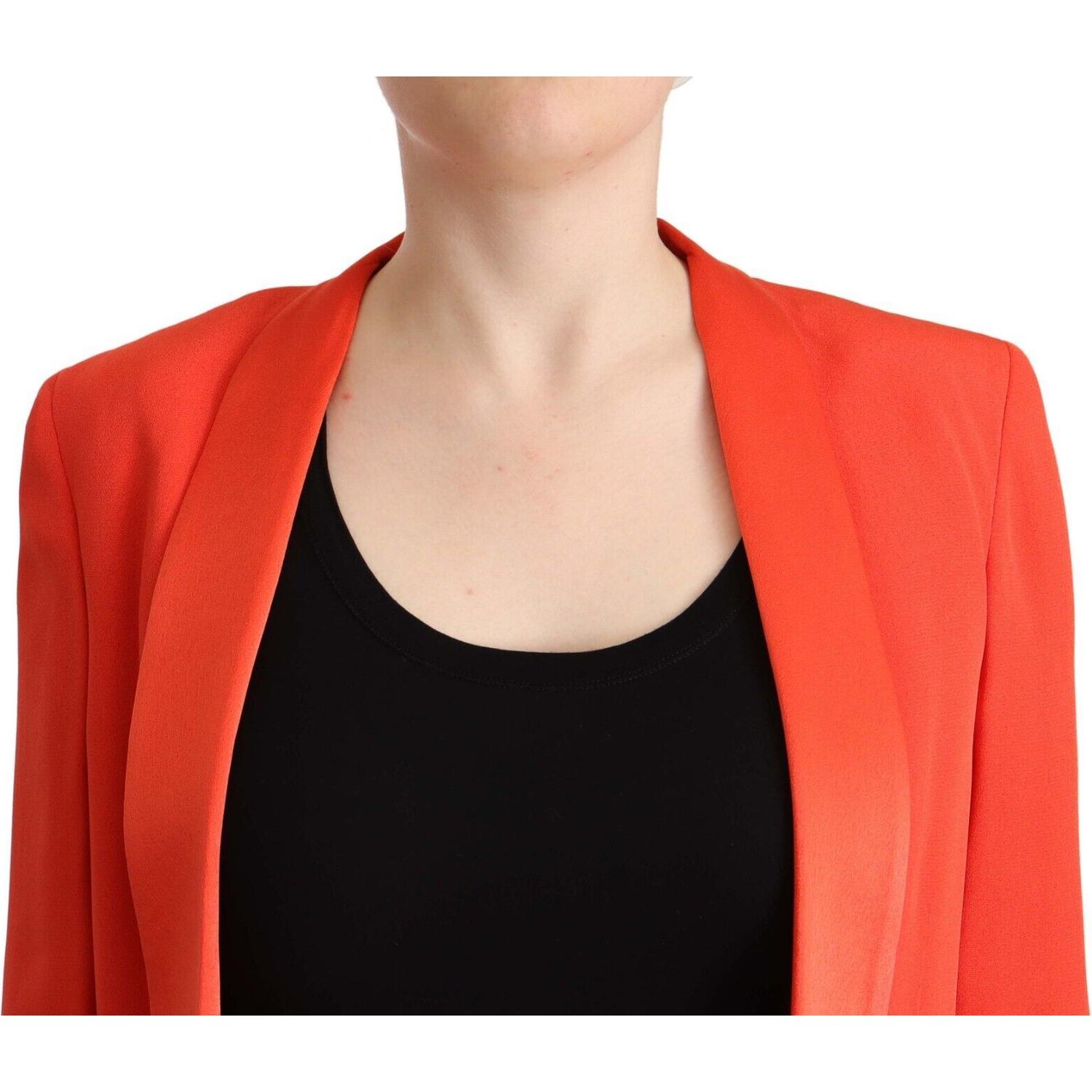 CO|TE Orange Long Sleeves Acetate Blazer Pocket Overcoat Jacket