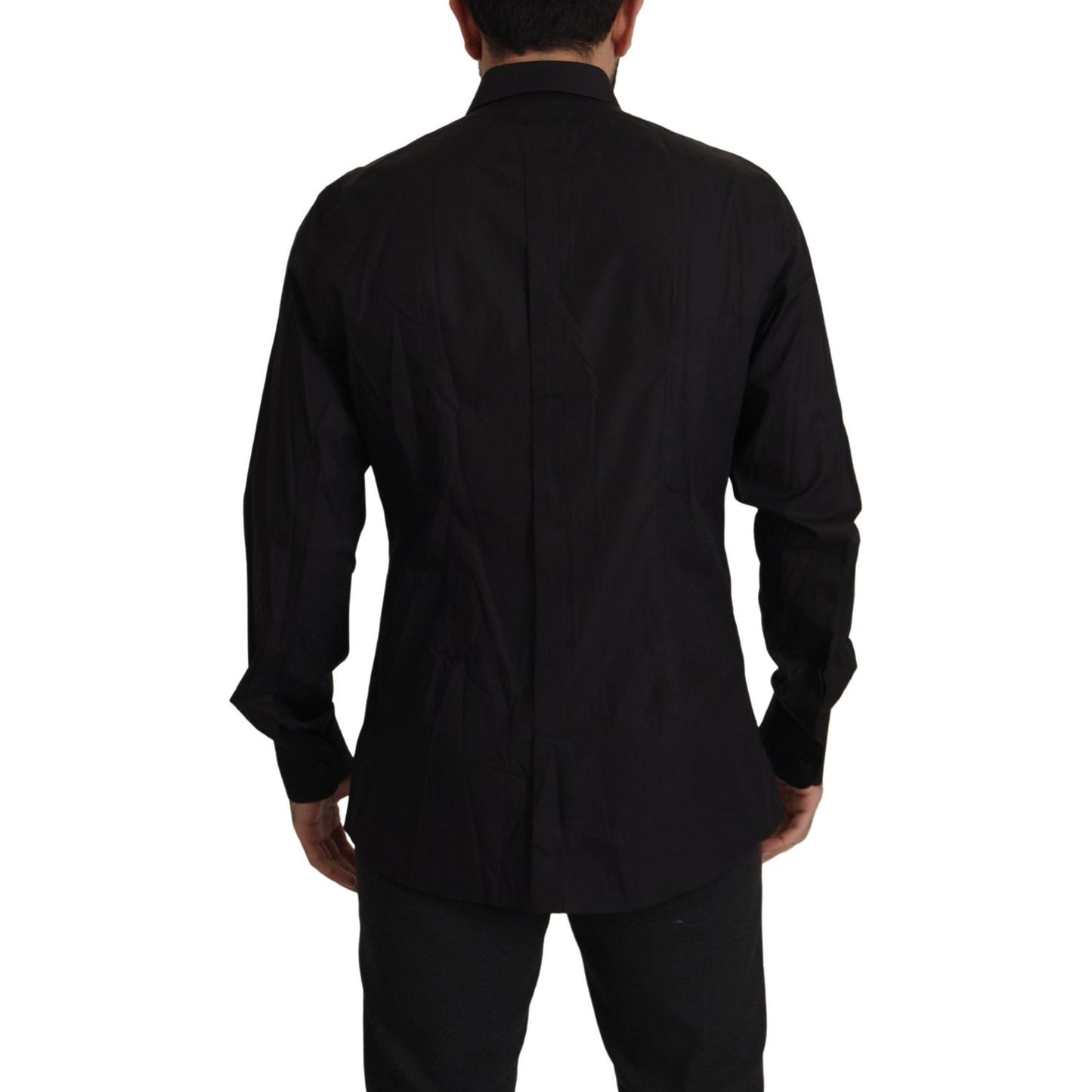 Dolce & Gabbana Black GOLD Slim Fit Tuxedo Dress Shirt