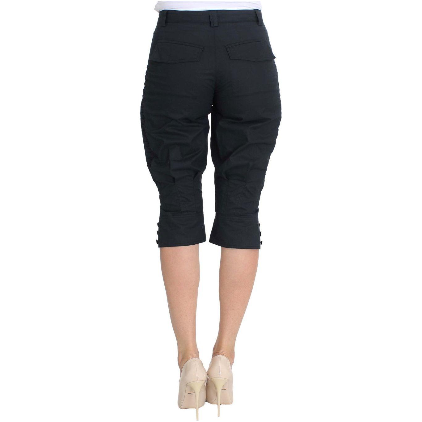 Ermanno Scervino Blue Cotton 3/4 Length Pants Jeans & Pants