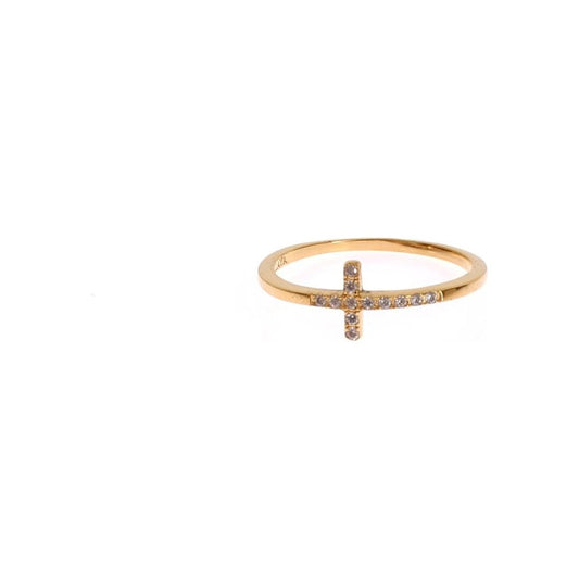Nialaya Chic Handmade Golden CZ Crystal Ring SMY11063-8,5