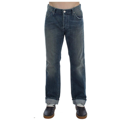 Acht Blue Wash Cotton Denim Regular Fit Jeans