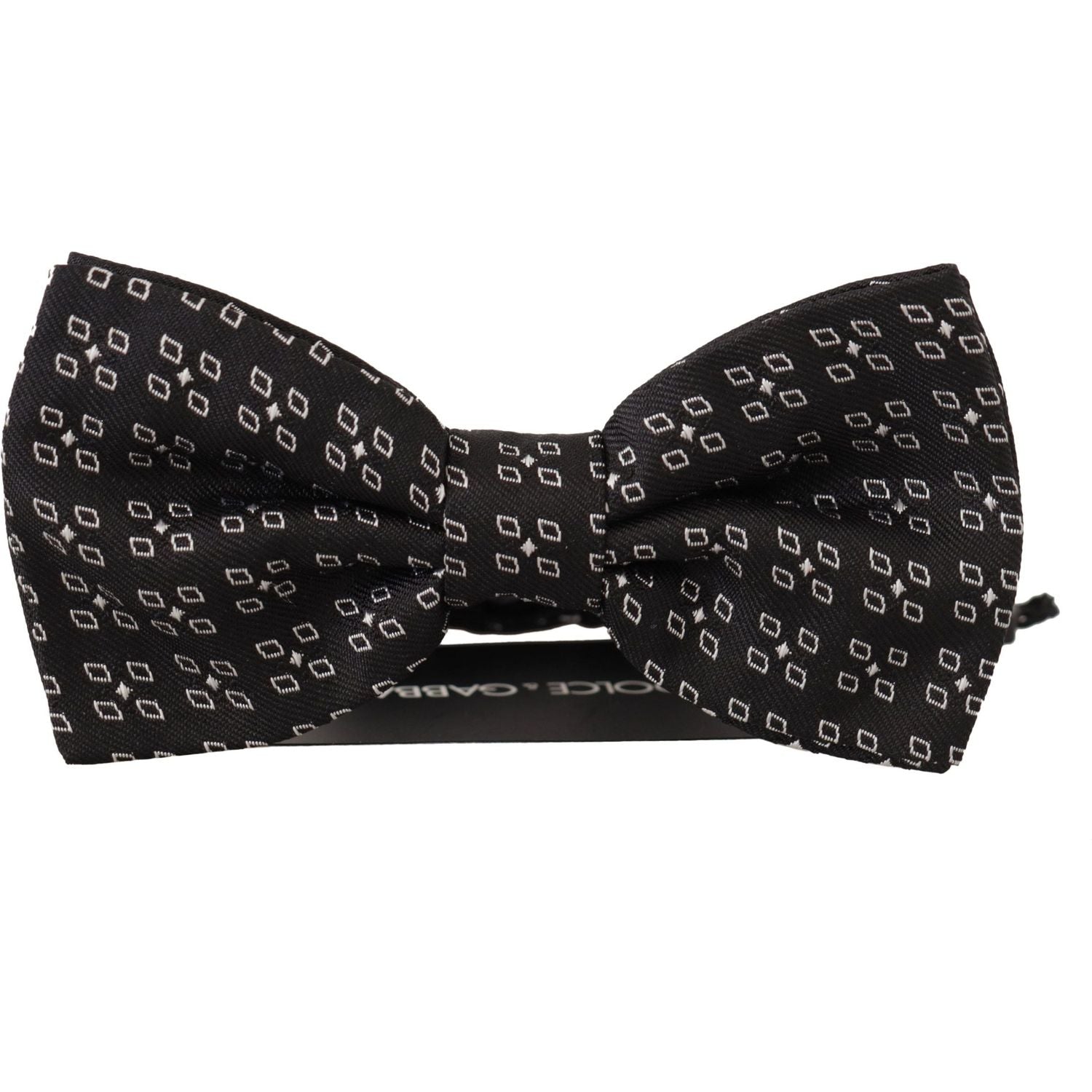 Dolce & Gabbana Black White Polka Dot 100% Silk Neck Papillon Tie