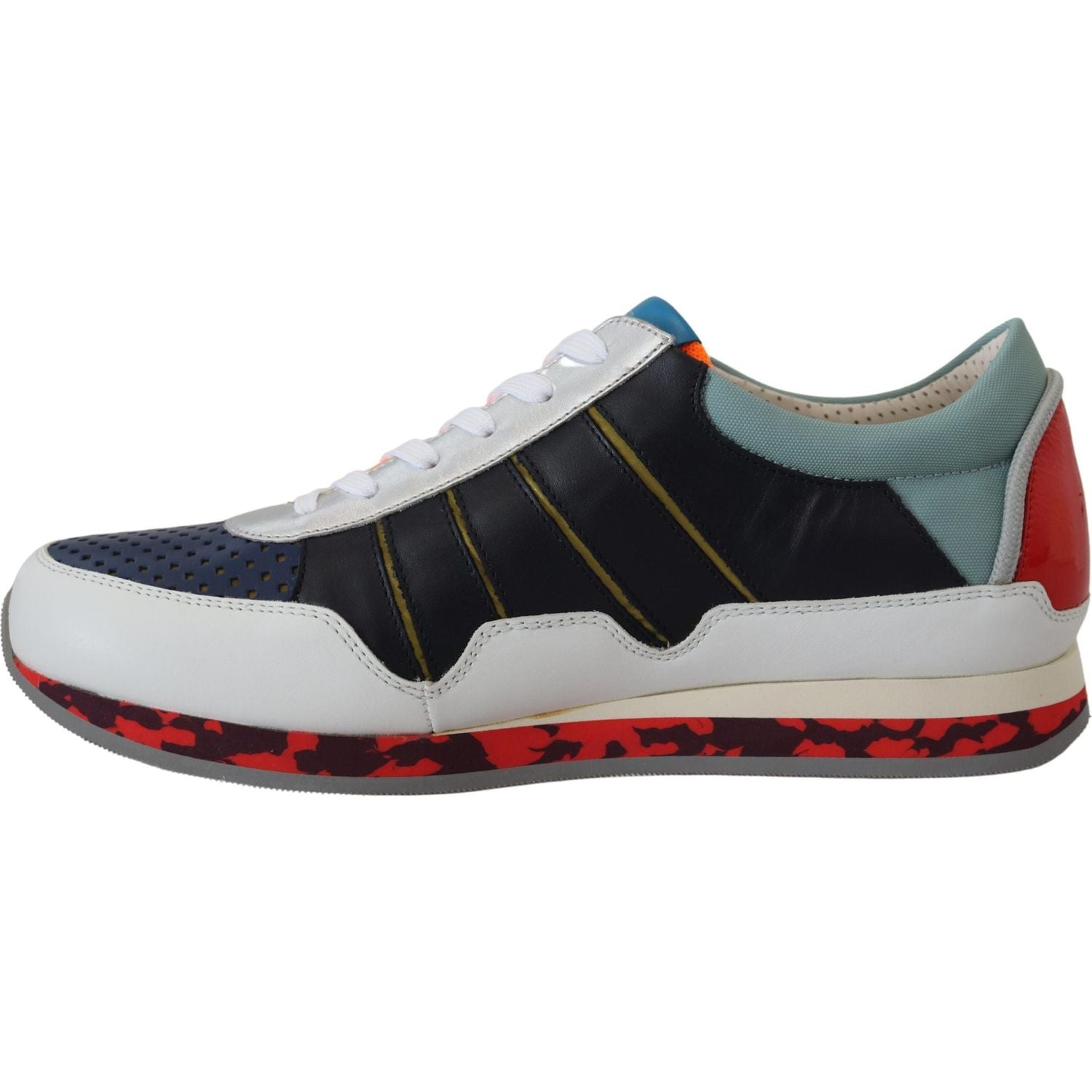 Dolce & Gabbana Multicolor Leather Sport Low Top Sneakers