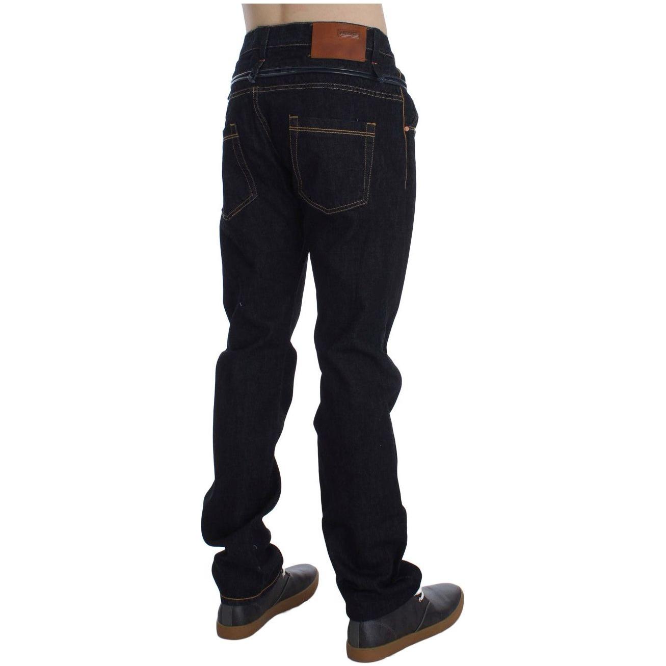Acht Blue Cotton Regular Straight Fit Jeans