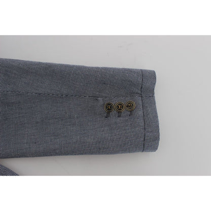 Master Coat Blue Double Breasted Regular Fit Blazer