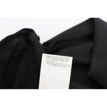 Exte Elegant Black Evening Wrap Top Blouse Exte Black