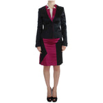 Exte Chic Black and Pink Skirt Suit Ensemble Skirt Suit Exte Rosy Brown