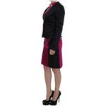 Exte Chic Black and Pink Skirt Suit Ensemble Skirt Suit Exte Rosy Brown