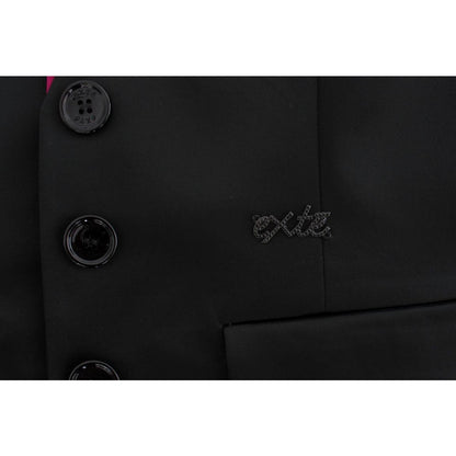 Exte Black Pink Two Piece Suit Skirt & Blazer Skirt Suit