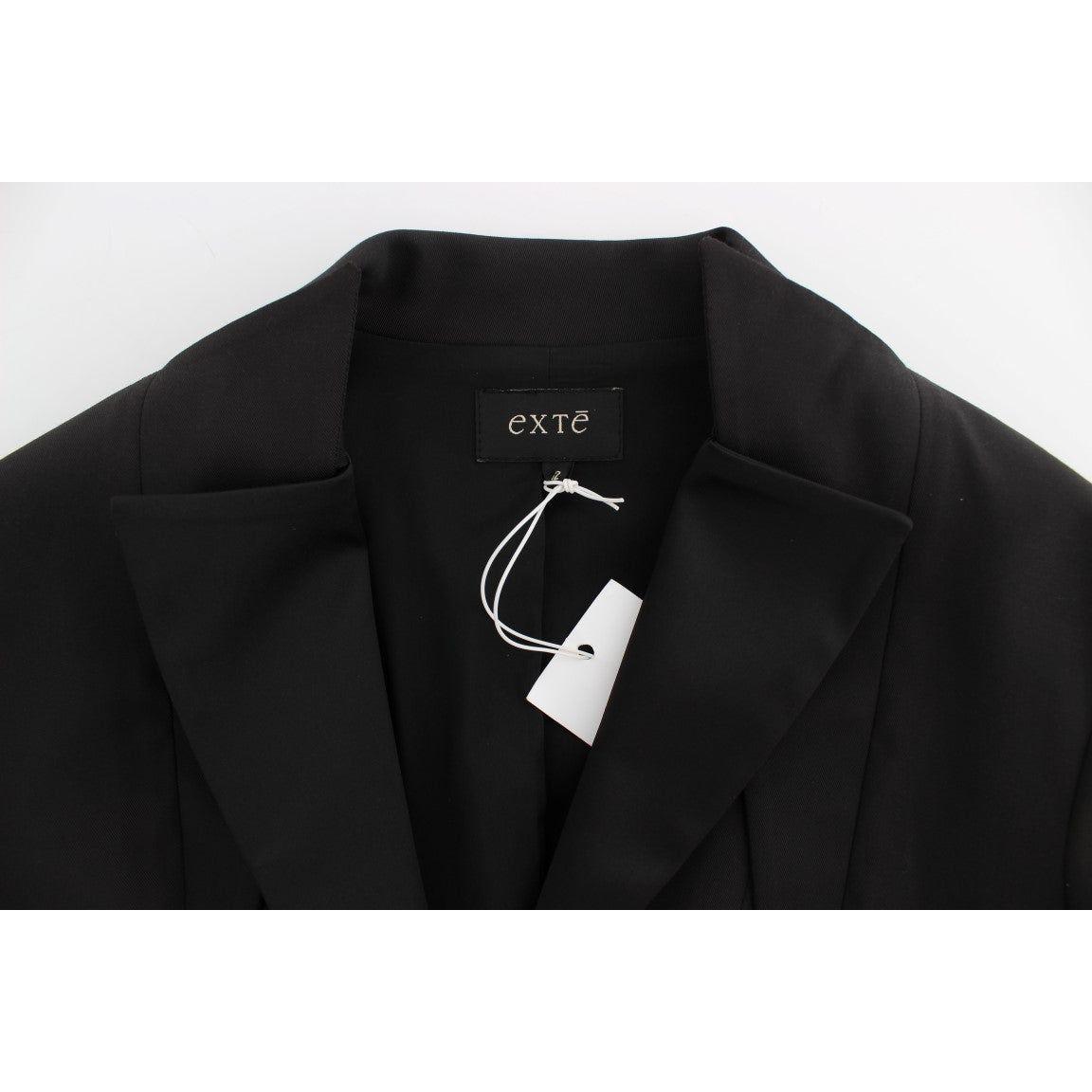Exte Black Stretch Single Breasted Blazer Jacket Blazer Jacket