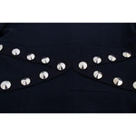 Exte Chic Black Stretch Blazer with Gold Button Detail Blazer Jacket Exte Black