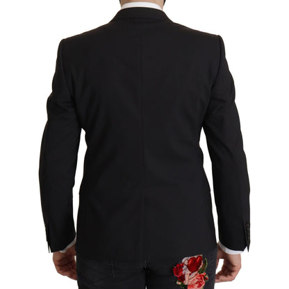 Dolce & Gabbana Black Single Breasted Jacket MARTINI Blazer