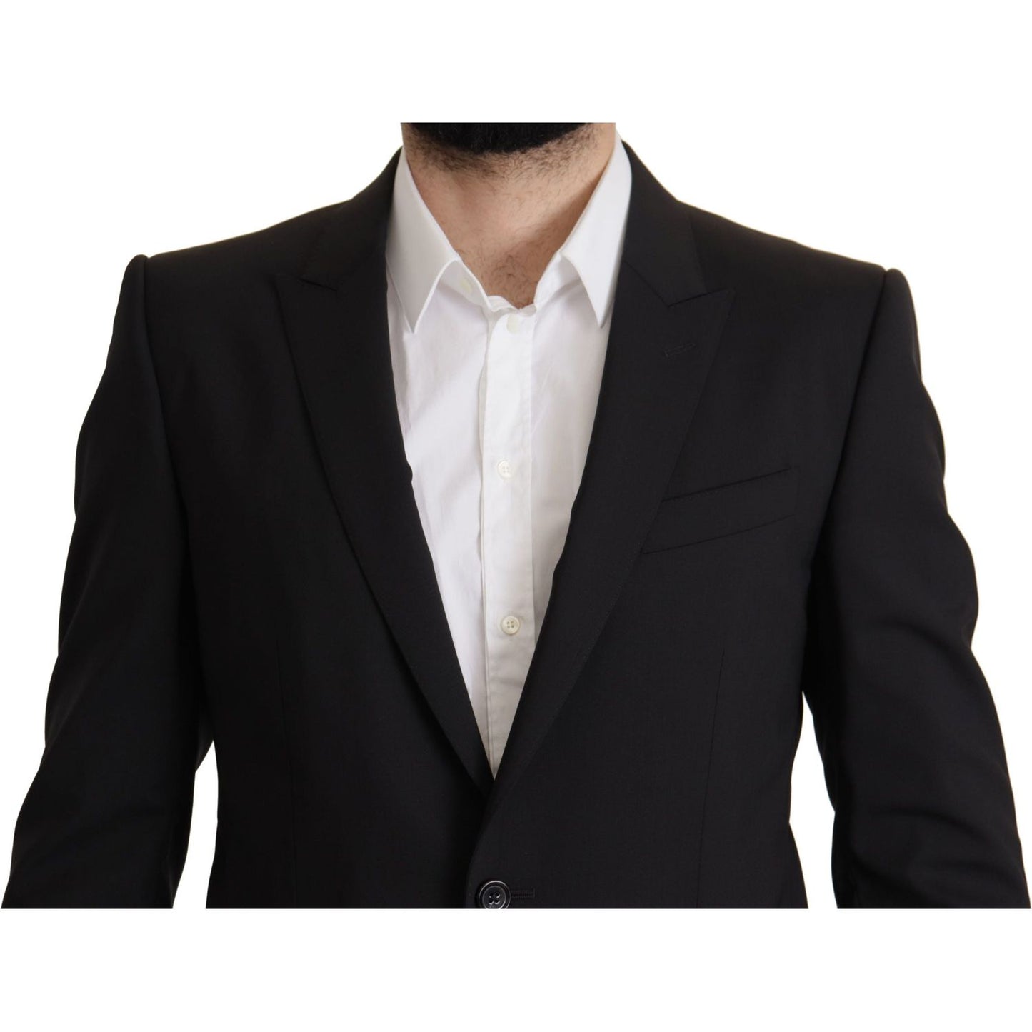 Dolce & Gabbana Black Single Breasted Jacket MARTINI Blazer