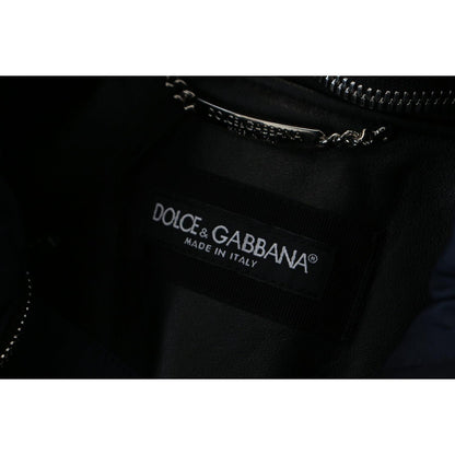 Dolce & Gabbana Black Polyester Hooded Blouson Coat Jacket