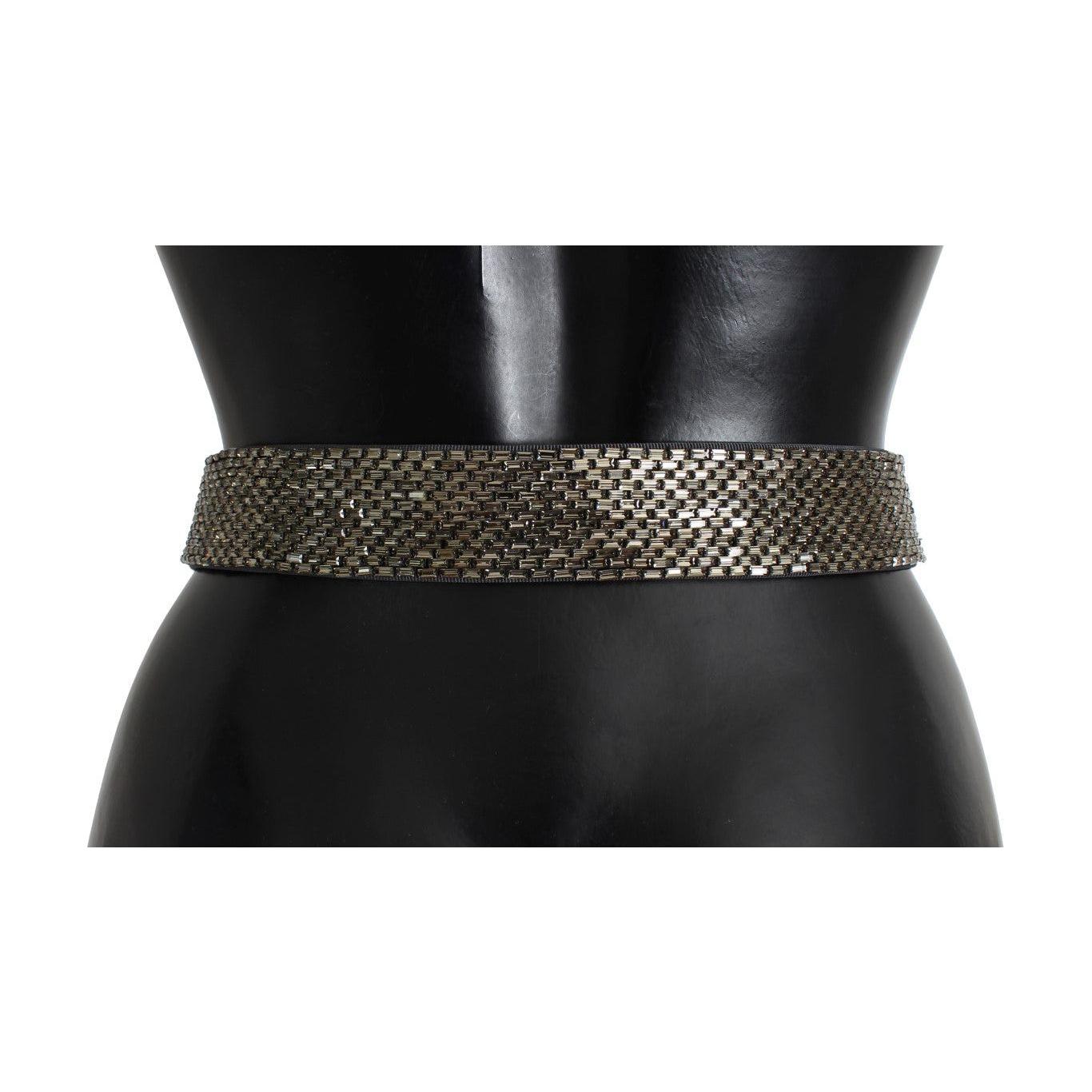 Dolce & Gabbana Crystal Buckle Sequined Waist Belt