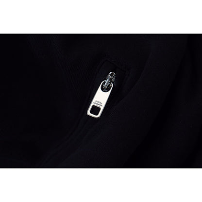 Dolce & Gabbana Black Polyester Hooded Full Zip Jacket