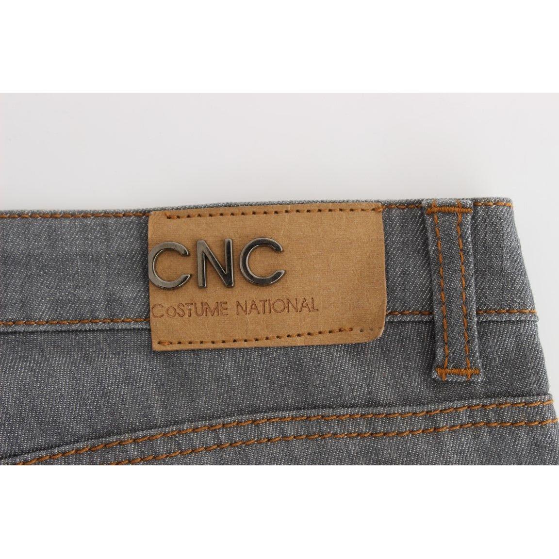 Costume National Gray Cotton Regular Fit Denim Jeans