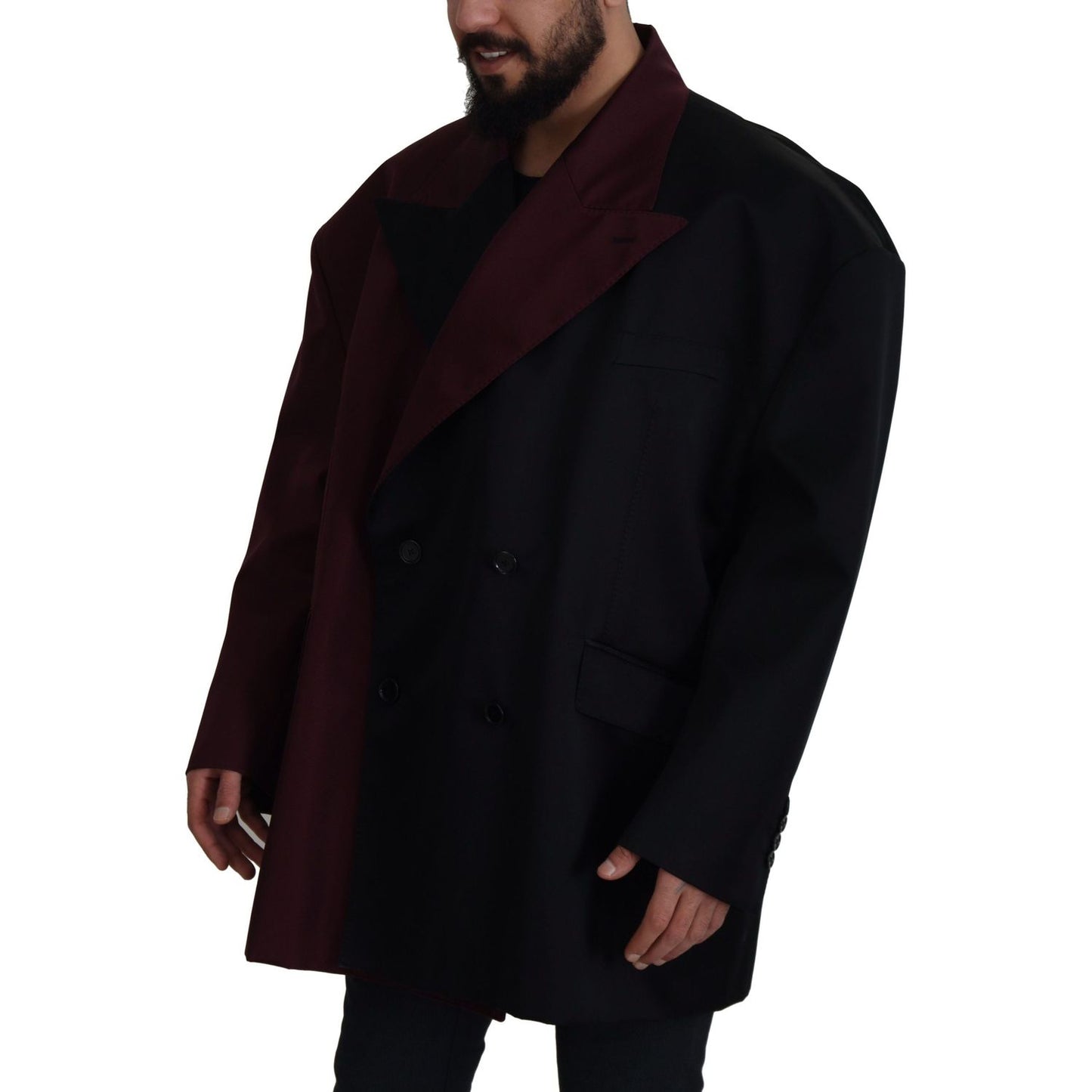 Dolce & Gabbana Bordeaux Polyester Double Breasted Jacket