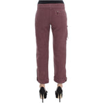 Ermanno Scervino Bordeaux Cotton Cropped Cargo Pants SIG30407-1
