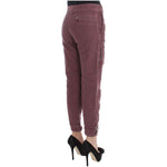 Ermanno Scervino Bordeaux Cotton Cropped Cargo Pants SIG30407-1