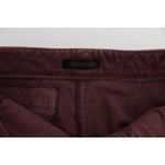 Ermanno Scervino Bordeaux Cotton Cropped Cargo Pants SIG30407-1
