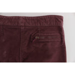 Ermanno Scervino Bordeaux Cotton Cropped Cargo Pants SIG30407-1