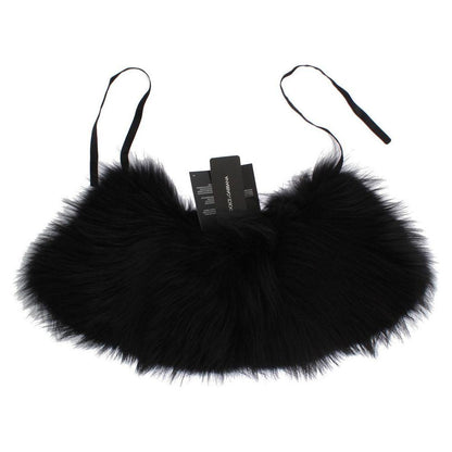 Dolce & Gabbana Black Fox Fur Collar Scarf Fur Scarves