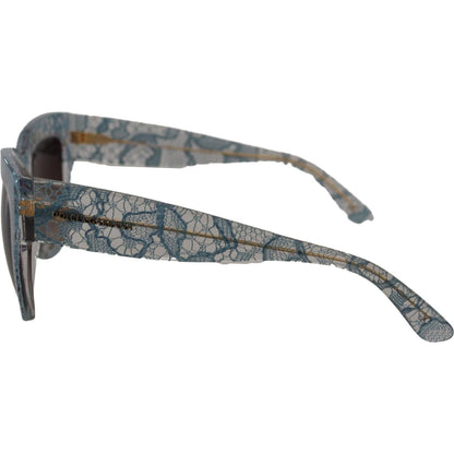 Dolce & Gabbana Blue Lace Acetate Crystal Butterfly DG4231 Sunglasses