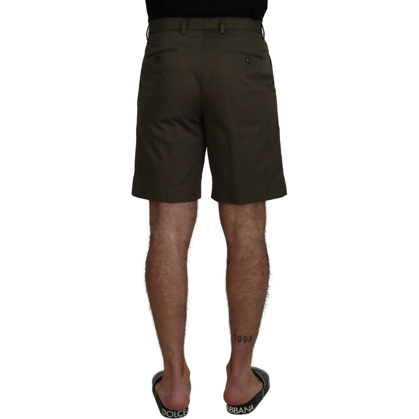 Dolce & Gabbana Green Chinos Cotton Casual Shorts Shorts