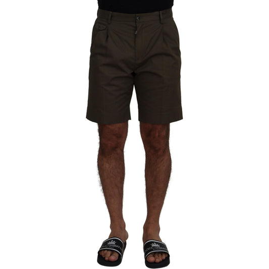 Dolce & Gabbana Green Chinos Cotton Casual Shorts Shorts