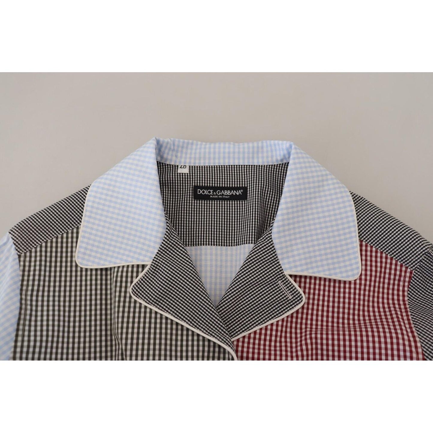 Dolce & Gabbana Multicolor Patchwork Cotton Long Sleeves Shirt